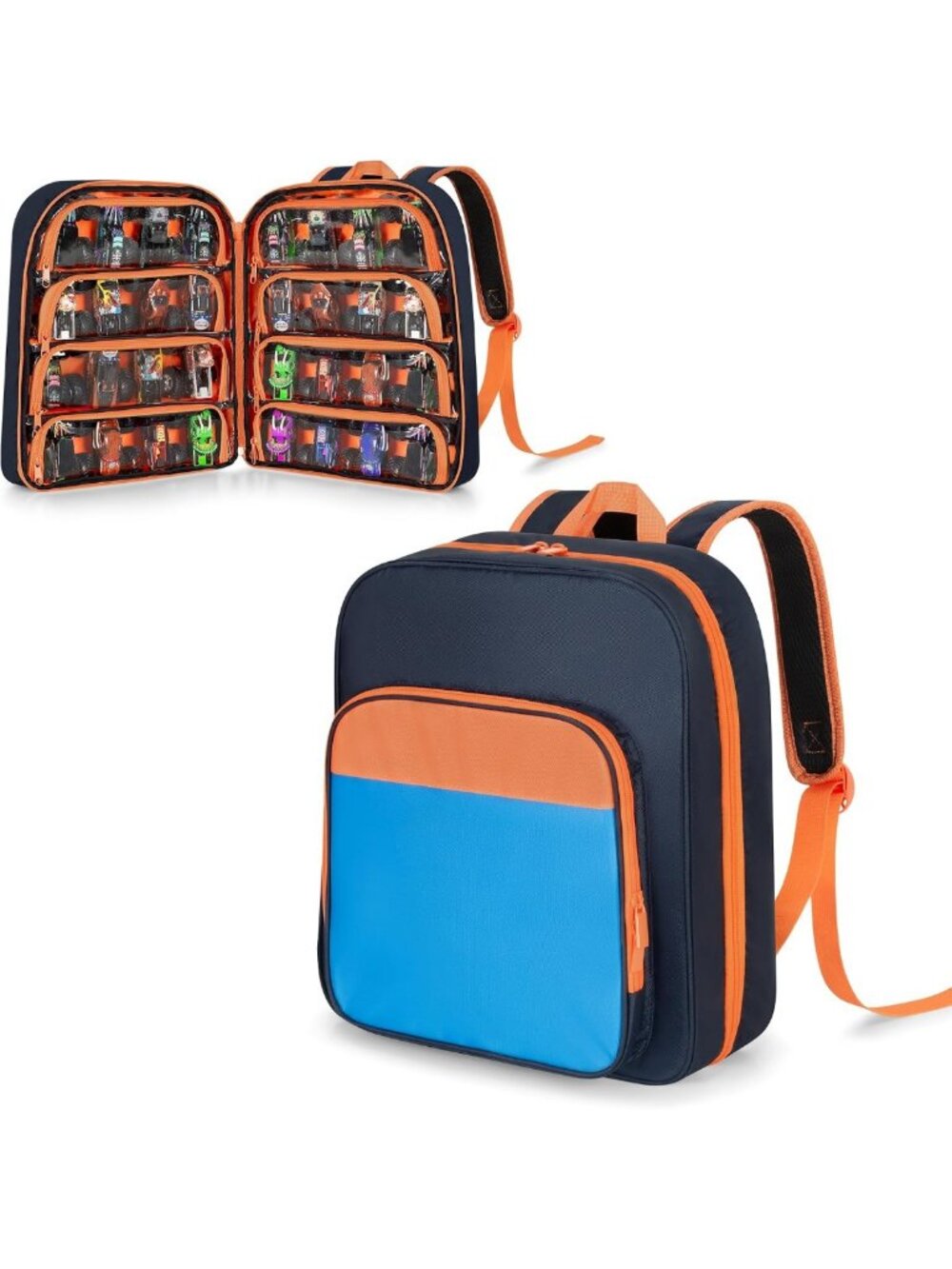 Toy Cars Backpack for Monster Trucks - Holds Up to 37 Pieces, Fun & Durable